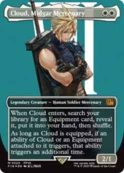 Cloud, Midgar Mercenary (#520) (surge foil) (borderless) - Final Fantasy Varianten