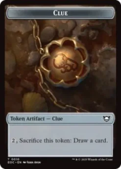 Clue token (foil) - Edge of Eternities Commander