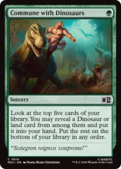 Commune with Dinosaurs (foil) - Marvel Super Heroes Commander