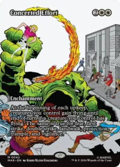 Concerted Effort (#42) (foil) (borderless) - Marvel