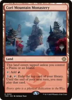Cori Mountain Monastery (foil) - Tarkir: Dragonstorm Planeswalker Stamped
