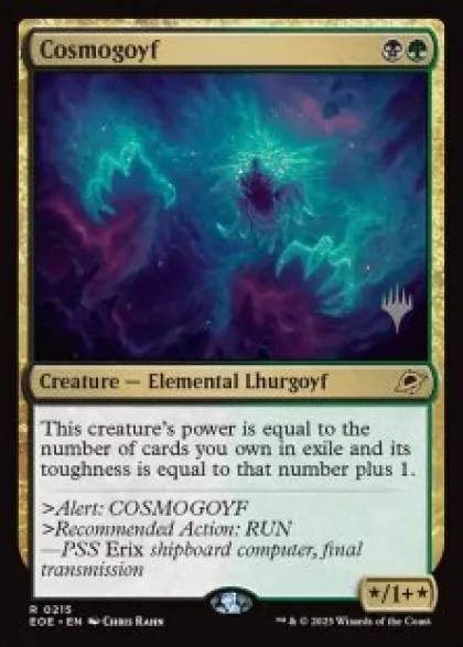 Cosmogoyf (foil) - Edge of Eternities Planeswalker Stamped