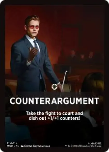Counterargument front card - Marvel Super Heroes Commander