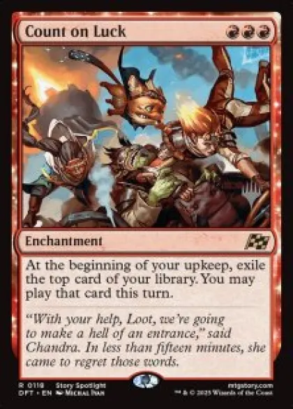 Count on Luck (foil) - Aetherdrift Planeswalker Stamped