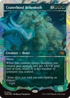 Craterhoof Behemoth (#414) (halo foil) (showcase) - Tarkir: Dragonstorm Varianten