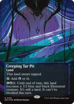 Creeping Tar Pit (#144) (galaxy foil) (borderless) - Edge of Eternities Stellar Sights