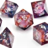 CritStones - Liquid Core Dice Set: Fey Mist (7-delig)