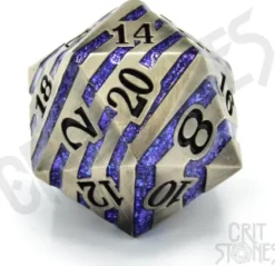 CritStones - Metal Dice D20: Engraved Elder (30mm)