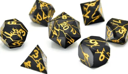 CritStones - Metal Dice Set: Torn Mystic (7-delig)