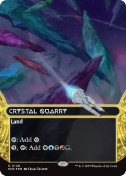 Crystal Quarry (#100) (galaxy foil) (borderless) - Edge of Eternities Stellar Sights