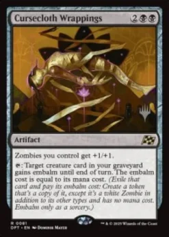 Cursecloth Wrappings (foil) - Aetherdrift Planeswalker Stamped