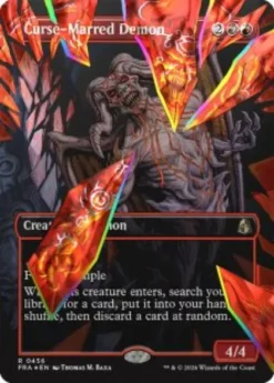 Curse-Marred Demon (#456) (facet foil) (borderless) - Reality Fracture