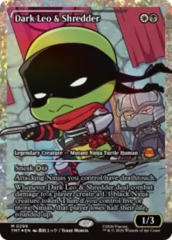 Dark Leo & Shredder (#299) (fracture foil) (showcase) - Teenage Mutant Ninja Turtles Varianten