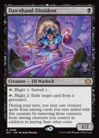 Dawnhand Dissident (foil) - Lorwyn Eclipsed Planeswalker Stamped