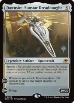 Dawnsire, Sunstar Dreadnought (foil) - Edge of Eternities Planeswalker Stamped