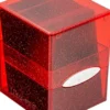Deckbox Satin Cube Red with Silver Glitter