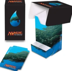 Deckbox with Tray Mana Blue: Island