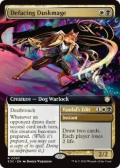 Defacing Duskmage (extended art) - Secrets of Strixhaven Commander Varianten