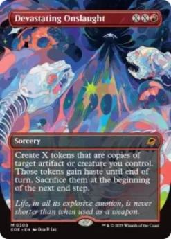 Devastating Onslaught (#308) (foil) (borderless) - Edge of Eternities Varianten