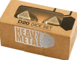 Dice Set D20 Heavy Metal: Antique Bronze (2 stuks)