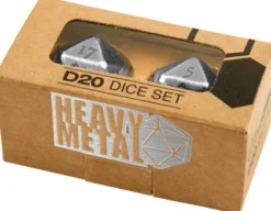 Dice Set D20 Heavy Metal: Chrome (2 stuks)