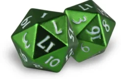 Dice Set D20 Heavy Metal: Green (2 stuks)