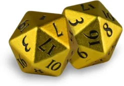 Dice Set D20 Heavy Metal: Yellow (2 stuks)
