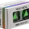 Dice Set D20 Vivid Heavy Metal: Green (2 stuks)