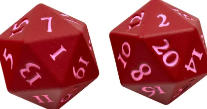 Dice Set D20 Vivid Heavy Metal: Red (2 stuks)