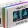 Dice Set D20 Vivid Heavy Metal: Teal (2 stuks)