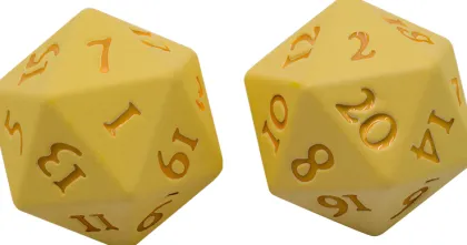 Dice Set D20 Vivid Heavy Metal: Yellow (2 stuks)