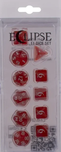 Dice Set Eclipse: Apple Red (11-delig)