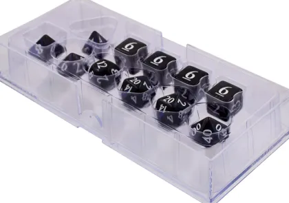 Dice Set Eclipse: Jet Black (11-delig)