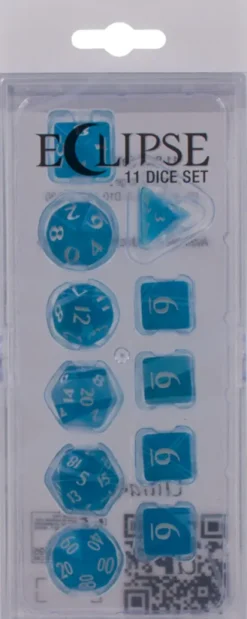 Dice Set Eclipse: Sky Blue (11-delig)