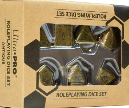 Dice Set Heavy Metal: Antique Bronze (7 stuks)