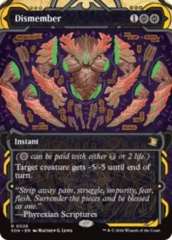 Dismember (#028) (foil) (showcase) - Secrets of Strixhaven Mystical Archive