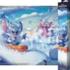 Disney Lorcana - Hyperia City Playmat: Stitch and Angel in Winterspell
