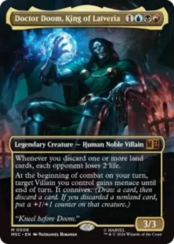 Doctor Doom, King of Latveria (#6) (foil) (borderless) - Marvel Super Heroes Commander