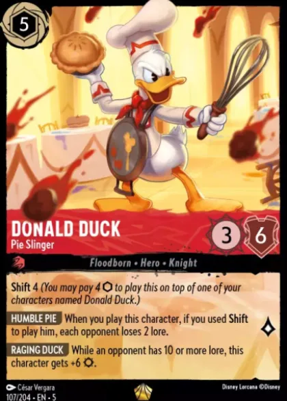 Donald Duck, Pie Slinger (foil) - Shimmering Skies