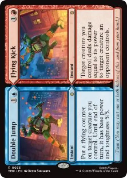 Double Jump // Flying Kick (surge foil) - Teenage Mutant Ninja Turtles Eternal-Legal
