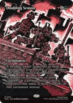 Doubling Season (foil) (borderless) - Teenage Mutant Ninja Turtles Source Material Cards