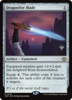 Dragonfire Blade (foil) - Tarkir: Dragonstorm Planeswalker Stamped