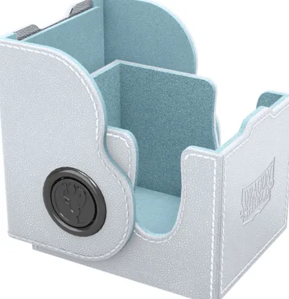 Dragon Shield - Dragon Lock Deckbox 100+: White & Aqua