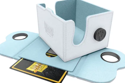 Dragon Shield - Dragon Lock Deckbox 150+: White & Aqua