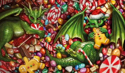 Dragon Shield - Stitched Playmat: Christmas 2024