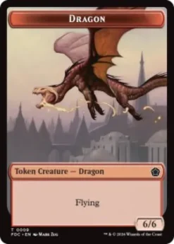 Dragon token (#9) (6/6) - Foundations Commander Decks