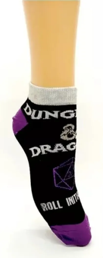 Dungeons and Dragons - Medium Roll Initiative Socks: Purple (maat 34/44)