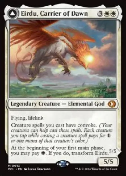 Eirdu, Carrier of Dawn (foil) - Lorwyn Eclipsed Planeswalker Stamped