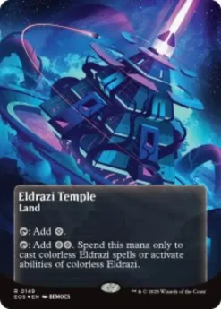 Eldrazi Temple (#149) (galaxy foil) (borderless) - Edge of Eternities Stellar Sights