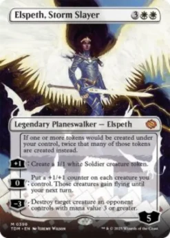 Elspeth, Storm Slayer (#398) (foil) (borderless) - Tarkir: Dragonstorm Varianten